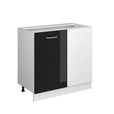 Vicco Eckschrank Weiß, Schwarz 86x81.6x46 cm