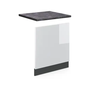 Vicco Frontblende Weiß Hochglanz, Anthrazit 60x57.2x60 cm