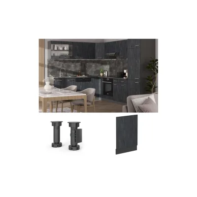 Vicco Frontblende Schwarz, Anthrazit 45x67.4x60 cm