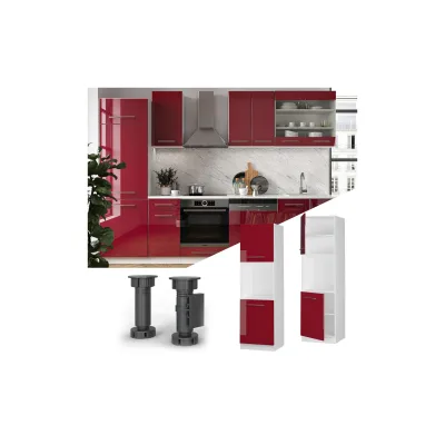 Vicco Vorratsschrank Bordeaux, Weiß 60x206.8x58.1 cm