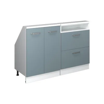 Vicco Küchenschrank Blaugrau, Weiß 120x83.8x46 cm