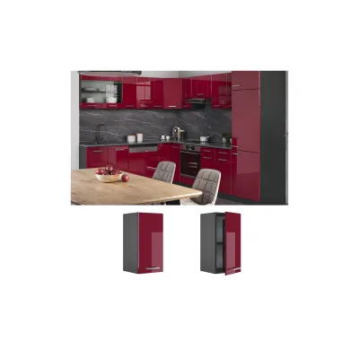 Vicco Hängeschrank Weiß Hochglanz, Anthrazit 30x60x31 cm