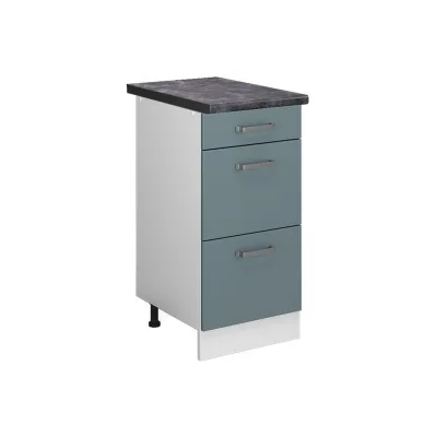 Vicco Küchenunterschrank Blaugrau, Weiß 40x81.6x60 cm