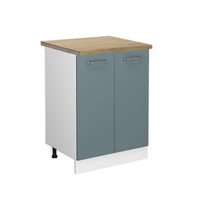 Vicco Küchenunterschrank Blaugrau, Weiß 60x81.6x60 cm