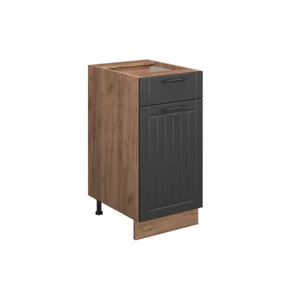 Vicco Küchenunterschrank Dunkelgrau, Eiche 40x82x60 cm
