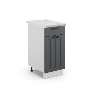 Vicco Küchenunterschrank Dunkelgrau, Weiß 40x82x60 cm