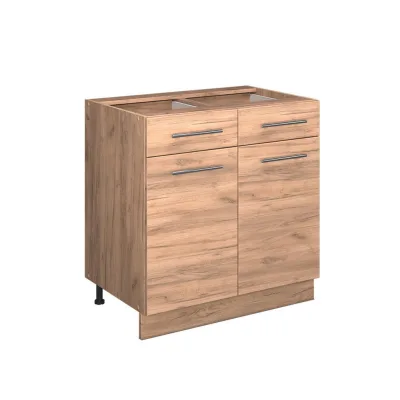 Vicco Küchenunterschrank Eiche, Eiche 80x82x51.6 cm