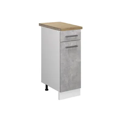 Vicco Küchenunterschrank Grau, Weiß 30x81.6x60 cm