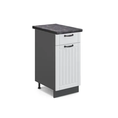 Vicco Küchenunterschrank Weiß, Anthrazit 40x82x60 cm