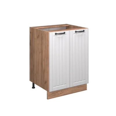 Vicco Küchenunterschrank Weiß, Eiche 60x82x60 cm