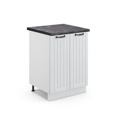 Vicco Küchenunterschrank Weiß, Weiß 60x82x60 cm