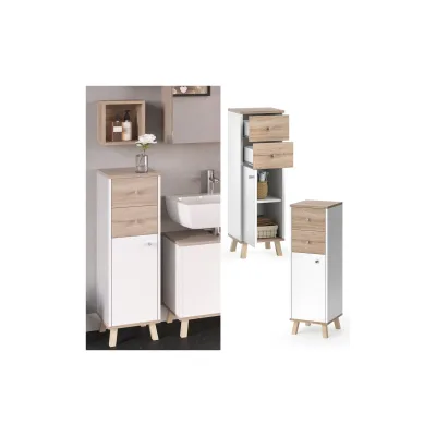 Vicco Midischrank Weiß 30x95x30 cm