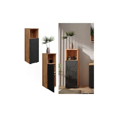 Vicco Midischrank Irma Eiche Anthrazit 30 x 95 cm Badezimmer