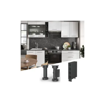 Vicco Küchenregal Anthrazit, Anthrazit 15x82x50 cm