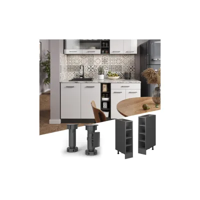Vicco Küchenregal Anthrazit, Anthrazit 20x81.6x46 cm