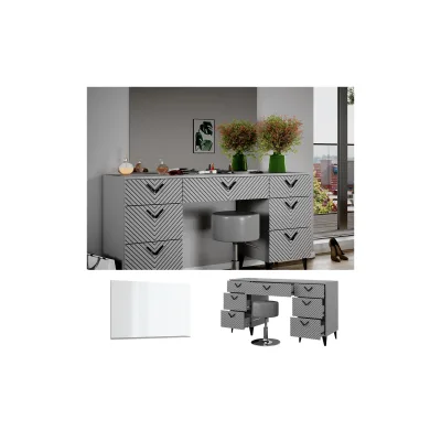 Vicco Schminktisch Grau 150x148.1x45 cm