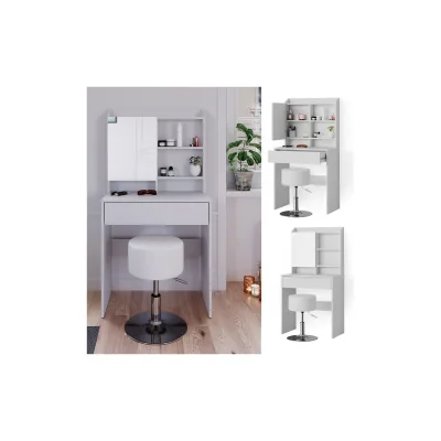 Vicco Schminktisch Weiß 70x136x40 cm