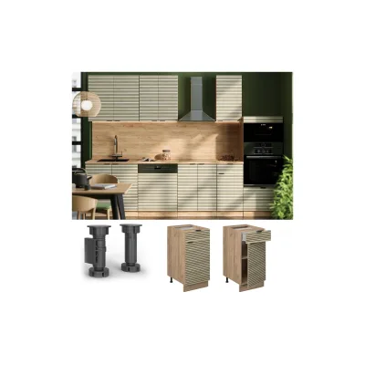 Vicco Küchenunterschrank Eiche, Eiche 40x82x60 cm