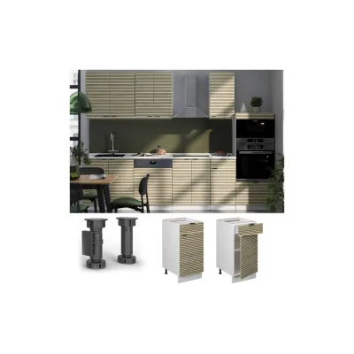 Vicco Küchenunterschrank Eiche, Weiß 40x82x60 cm