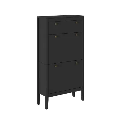 Vicco Schuhschrank Schwarz 60x115x23.5 cm