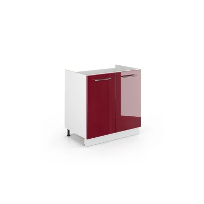 VICCO Spülenunterschrank 80 cm Bordeaux Hochglanz Küchenschrank Hängeschrank Küchenzeile Fame-Line