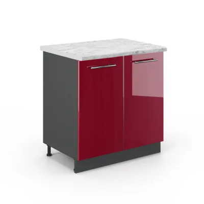 Vicco Spülenunterschrank Bordeaux, Anthrazit 80x82x60 cm