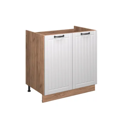 Vicco Spülenunterschrank Weiß, Eiche 80x82x60 cm