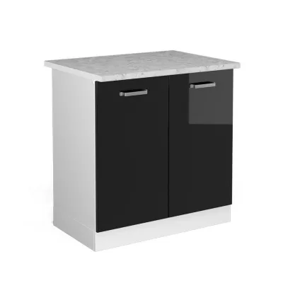 Vicco Spülenunterschrank Weiß, Schwarz 80x81.6x60 cm