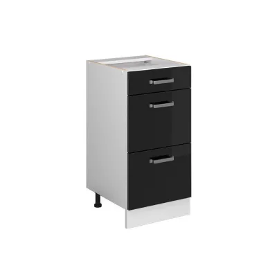 Vicco Unterschrank Schwarz Hochglanz 40x81.6x46 cm