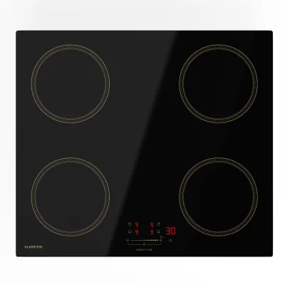 Victoria Induktionskochfeld   60 cm   4 Kochfelder   Schieberegler   Boost-Funktion Schwarz