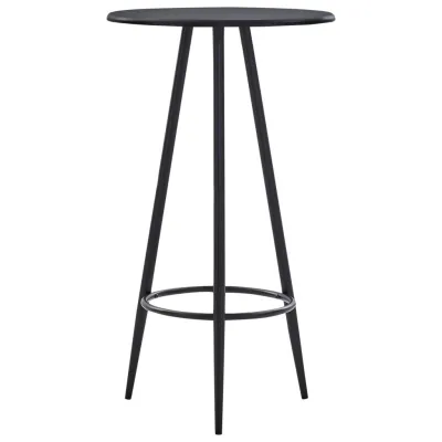 vidaXL Bartisch Schwarz 60x107.5x60 cm