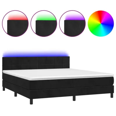 vidaXL Boxspringbett Schwarz