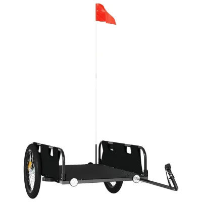 vidaXL Fahrradanhänger Schwarz 68x38.5x135 cm
