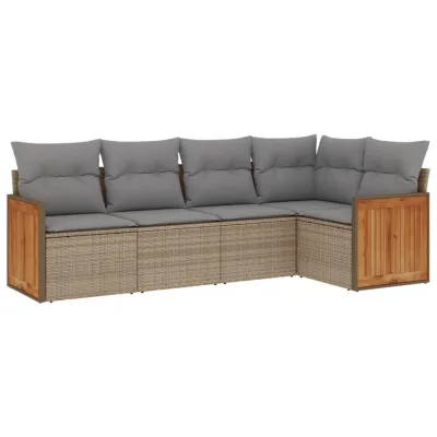 vidaXL Garten-Sofagarnitur Beige