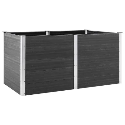 vidaXL Hochbeet Grau 100x91x200 cm