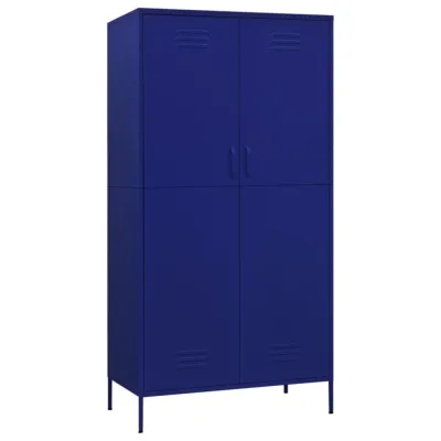 vidaXL Kleiderschrank Blau 90x180x50 cm