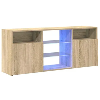 vidaXL Lowboard Sonoma Eiche 120x50x30 cm