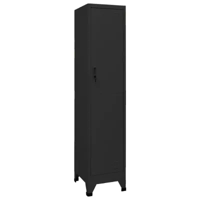 vidaXL Schliessfachschrank Schwarz 45x180x38 cm