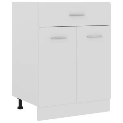 vidaXL Schubunterschrank Weiß 60x46x60 cm
