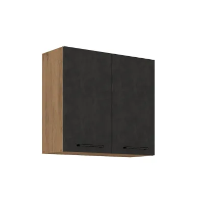 Vigo Hängeschrank 80 cm Eiche Lancelot Matera Grau Küchenzeile Küchenblock Küche