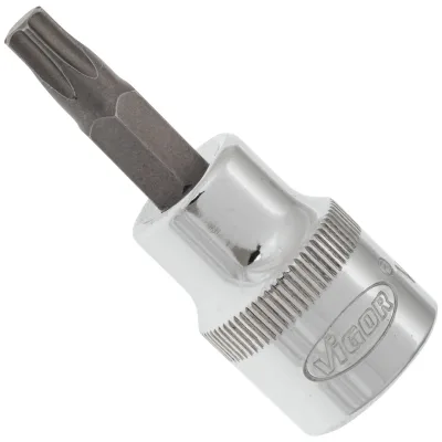 VIGOR Schraubendrehereinsatz, V2299N, 3/8 (10 mm) Vierkant hohl, Innen TX Profil, SW T30