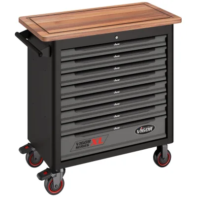 VIGOR Werkstattwagen Series XL, Holz-Arbeitsplatte, ohne Sortiment