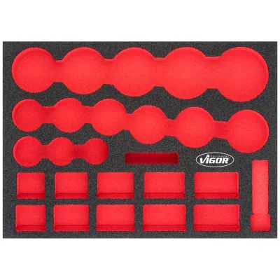VIGOR Weichschaumeinlage, leer, V5066-L, (LxBxH) 393 x 282 x 35 mm