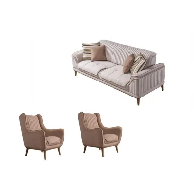 Villa Möbel Sitzgarnitur Creme 187x85x100 cm