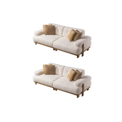 Villa Möbel Sitzgarnitur Creme 190x83x100 cm