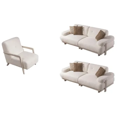 Villa Möbel Sitzgarnitur Creme 230x83x100 cm