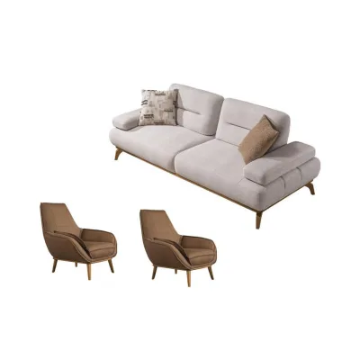 Villa Möbel Sitzgarnitur Creme 240x82x100 cm