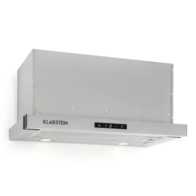 Vinea Unterbau-Dunstabzugshaube Flachschirmhaube 60cm silber Silber