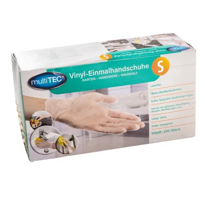 Vinyl-Einmalhandschuhe - 200er Pack, Gr.