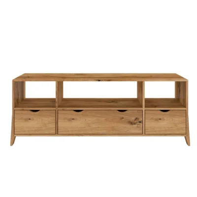 Visby Massivholz-Tv-Schrank Eiche 160x60.4x45 cm